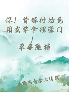惊！替嫁村姑竟用玄学拿捏豪门！